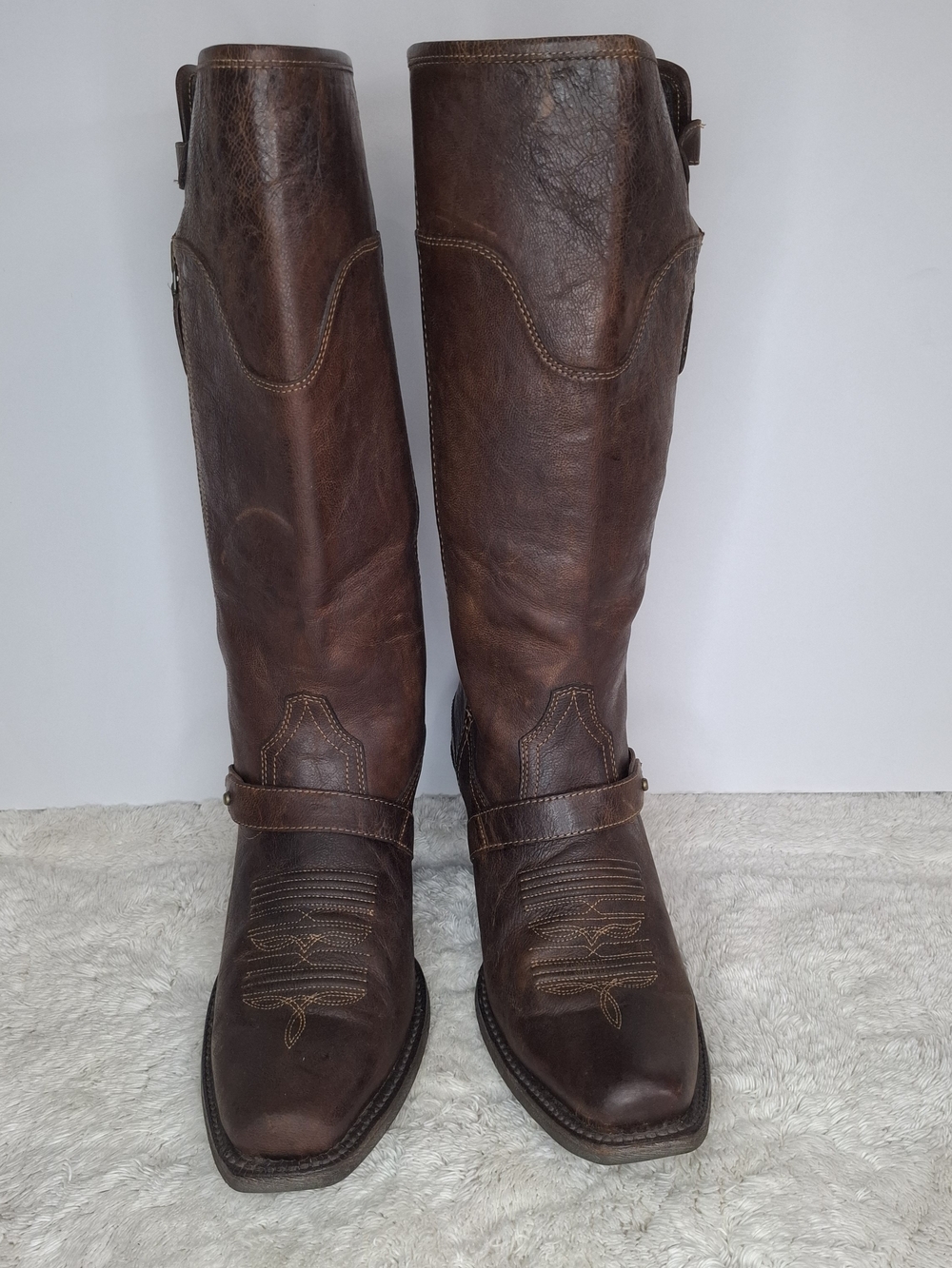 Ariat Brown Leather Tall Zip Western Riding Boots - Picture 13 of 13
